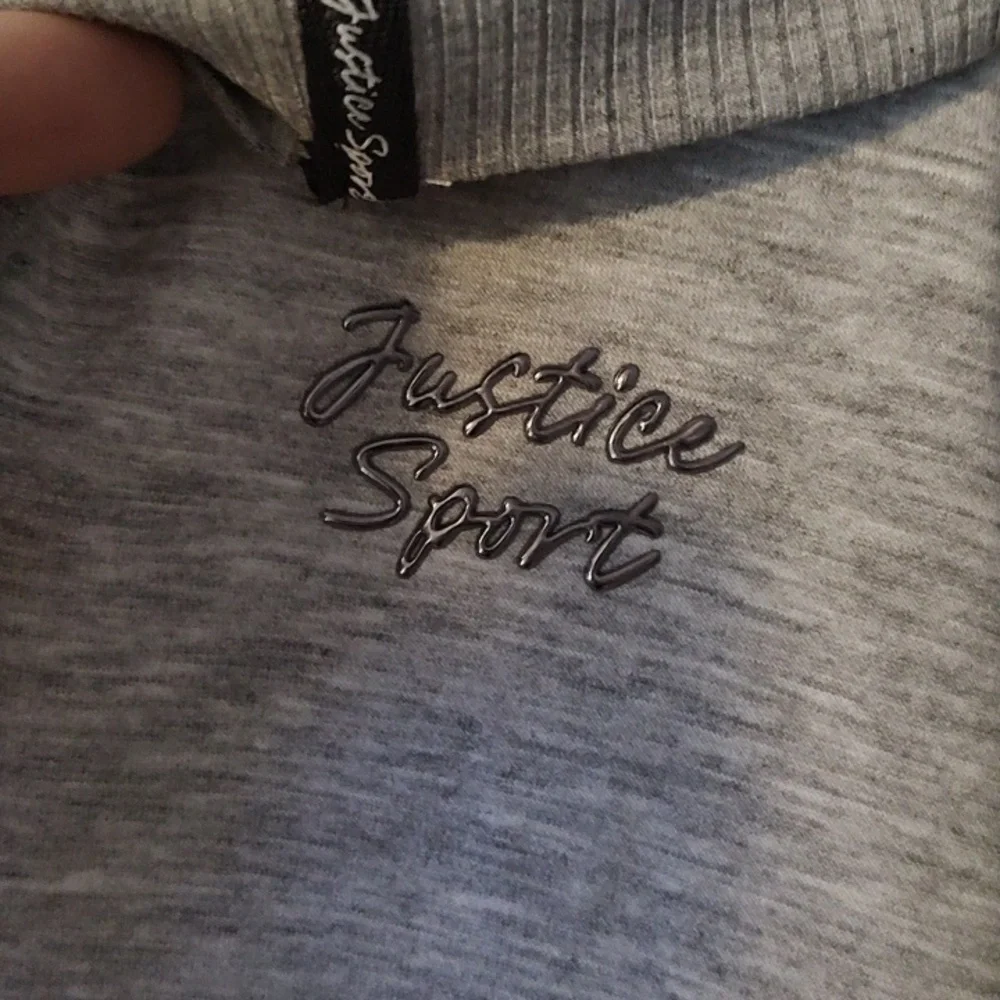 JUSTICE Girl Gray Hoodie With Logo